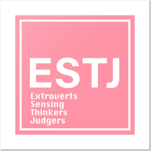 estj mbti pink color Posters and Art